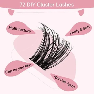 Pro LashBeauty Cluster Lashes: 72 Pcs for DIY Extensions