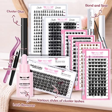 Pro LashBeauty Cluster Lashes: 72 Pcs for DIY Extensions