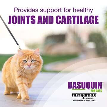 Nutramax Laboratories Dasuquin Joint Health Supplement for Cats - With Glucosamine, Chondroitin, ASU, Boswellia Serrata Extract, and Green Tea Extract, 84 Capsules