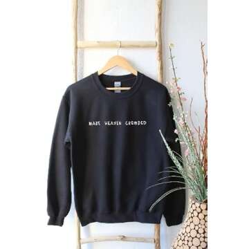 Make Heaven Crowded Sweatshirt, Religious Sweatshirt, Christian Sweatshirt, Christian Apparel, Jesus is King, Faith Clothing, Church Sweat