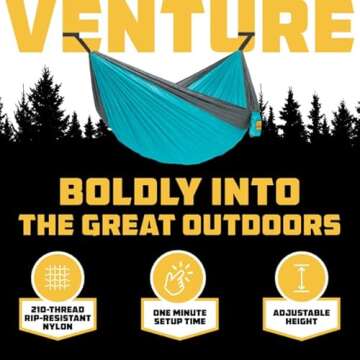 Wise Owl Outfitters Camping Hammock - Camping Essentials, Portable Hammock w/Tree Straps Up to 400lbs, Hammock for Outside, Hiking, and Travel - Single, Sage & Dark Green