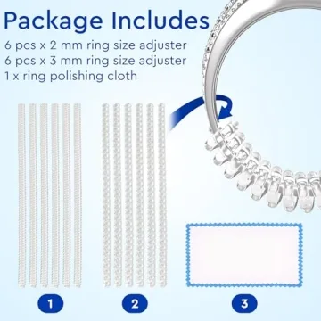 Ring Sizer Adjuster for Loose Rings - 12 Pack