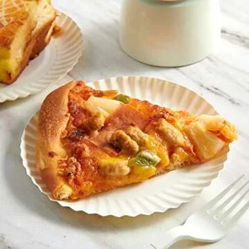 JOLLY PARTY 6 Inch White Paper Plates Uncoated, Everyday Disposable Paper Plates, Light Weight Small Dessert Plates, Round 6" Paper Plate Bulk, 800 Count