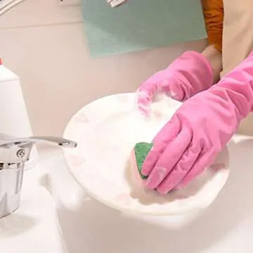 Colorful Rubber Dishwashing Gloves for All Cleaning Tasks
