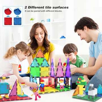 PicassoTiles 63 Pcs Magnetic Building Set for Kids