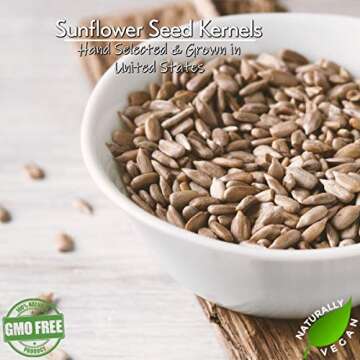 Raw Sunflower Seed Kernels by Gerbs – 2 LBS - Top 11 Food Allergen Free & Non GMO - Vegan & Kosher - Seed Country of Origin USA – Premium Grade Shelled Sunflower