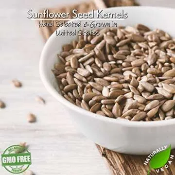 Raw Sunflower Seed Kernels by Gerbs – 2 LBS - Top 11 Food Allergen Free & Non GMO - Vegan & Kosher - Seed Country of Origin USA – Premium Grade Shelled Sunflower