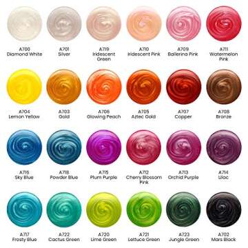 ARTEZA Watercolor Paint Set, 24 Metallic Watercolor Paints for Shimmering Art