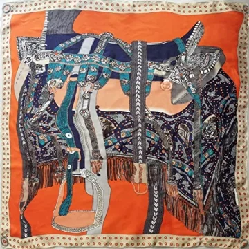 FONYVE Silk Feeling Scarf Stylish Satin Head Wrap