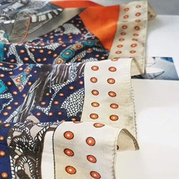 FONYVE Silk Feeling Scarf Stylish Satin Head Wrap