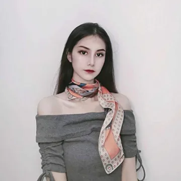 FONYVE Silk Feeling Scarf Stylish Satin Head Wrap