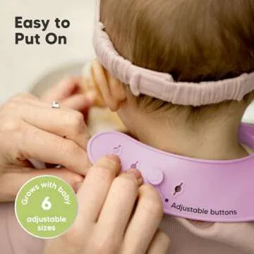 KeaBabies Silicone Bibs - Food-Grade, Easy to Clean, Adjustable