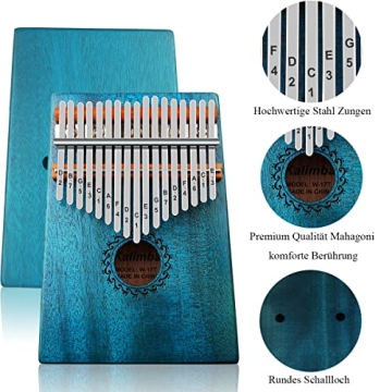 FLSEPAMB Kalimba 17 Key Thumb Piano for All Ages