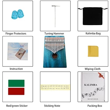 FLSEPAMB Kalimba 17 Key Thumb Piano for All Ages