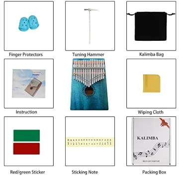 FLSEPAMB Kalimba 17 Key Thumb Piano for All Ages