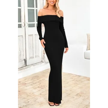 Stylish Off Shoulder Winter Sweater Dress for Women