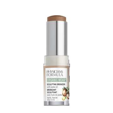 Physicians Formula Organic Wear All Natural Sculpting Face Bronzer Makeup Stick Toffee, Dermatologist Approved