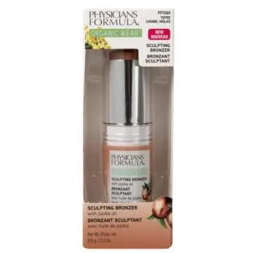 Physicians Formula Organic Wear All Natural Sculpting Face Bronzer Makeup Stick Toffee, Dermatologist Approved