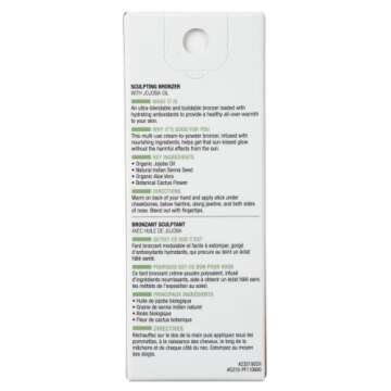 Physicians Formula Organic Wear All Natural Sculpting Face Bronzer Makeup Stick Toffee, Dermatologist Approved