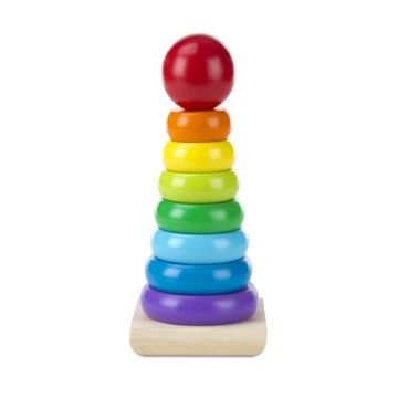 Melissa & Doug Rainbow Stacker Toy for Fine Motor Skills