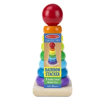 Melissa & Doug Rainbow Stacker Toy for Fine Motor Skills