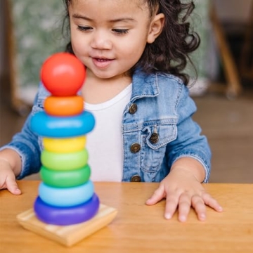 Melissa & Doug Rainbow Stacker Toy for Fine Motor Skills