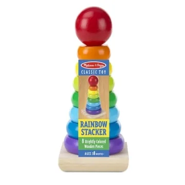 Melissa & Doug Rainbow Stacker Toy for Fine Motor Skills