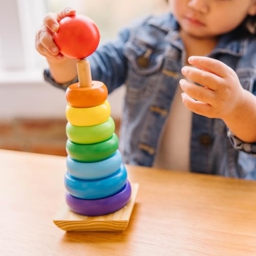 Melissa & Doug Rainbow Stacker Toy for Fine Motor Skills