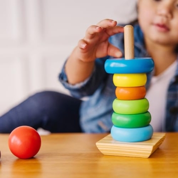 Melissa & Doug Rainbow Stacker Toy for Fine Motor Skills
