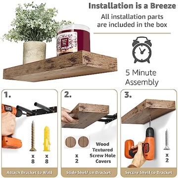 Elegant Sorbus Floating Shelves for Stylish Home Storage