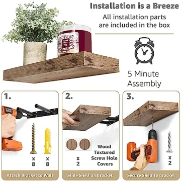 Elegant Sorbus Floating Shelves for Stylish Home Storage