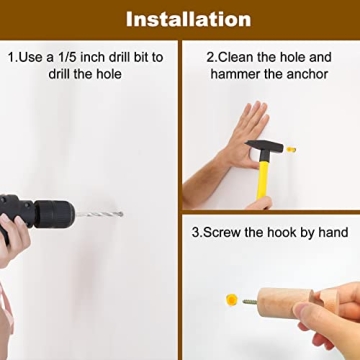 Stylish EGOMYRON Wood Hooks for Hanging Plants & Lights