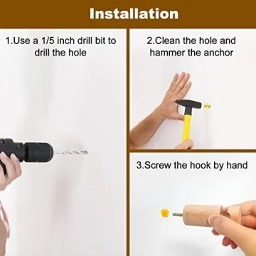 Stylish EGOMYRON Wood Hooks for Hanging Plants & Lights