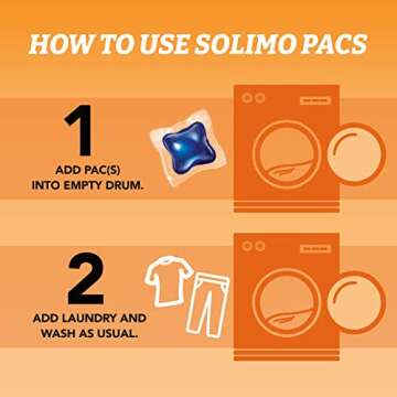 Amazon Brand - Solimo Laundry Detergent Pacs, Fresh Scent, 120 Count