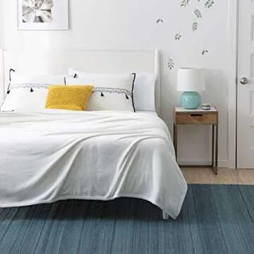 Linenspa Flannel Fleece Blanket - Super Soft - Breathable - Machine Washable - Polyester - Multiple Colors Available, White, Throw (50”x60” Inches)