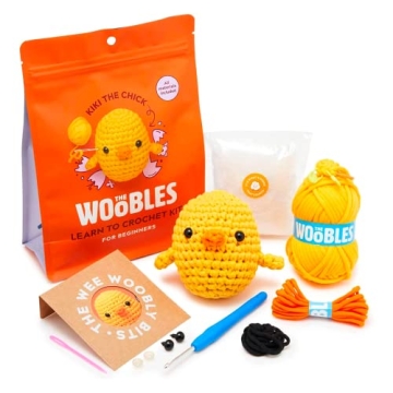 The Woobles Beginners Crochet Kit with Easy Peasy Yarn as seen on Shark Tank - with Step-by-Step Vid...