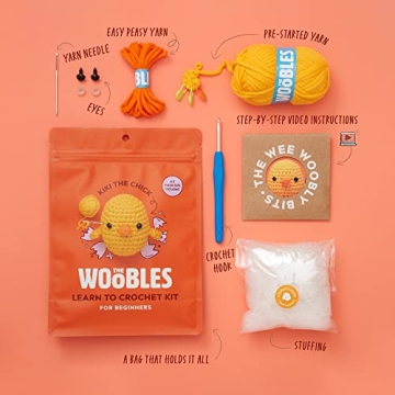Woobles Crochet Kit for Beginners - Kiki the Chick