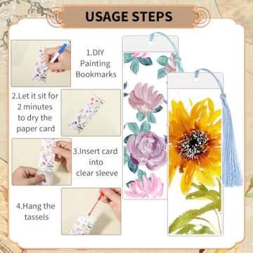 Creative Blank Bookmark Set with Tassels for DIY Projects