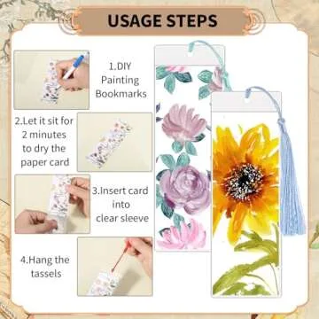 Creative Blank Bookmark Set with Tassels for DIY Projects