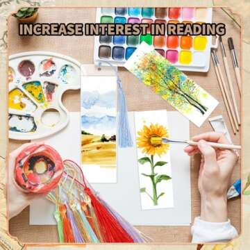 Creative Blank Bookmark Set with Tassels for DIY Projects