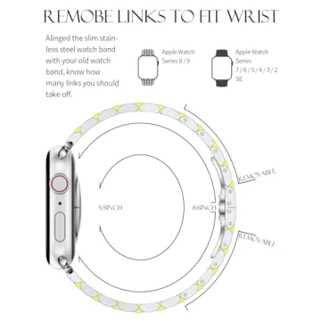 Stylish CTYBB Metal Slim Band for Apple Watch Women