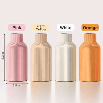 Mfacoy White Ceramic Flower Vase For Home Decor