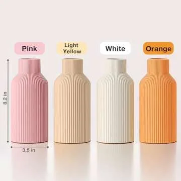 Mfacoy White Ceramic Flower Vase For Home Decor