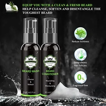 LOKDLAWEN Beard Kit: Wash & Conditioner for Men