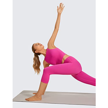 CRZ YOGA High Neck Longline Sports Bra - Hibiscus Purple