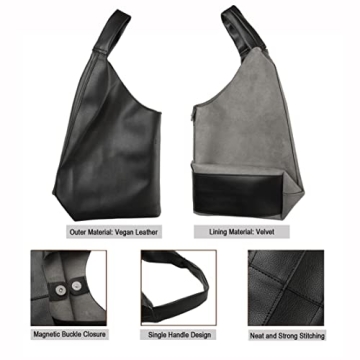 YLYYHH Vegan Leather Tote Bag Stylish Spacious Eco-Friendly