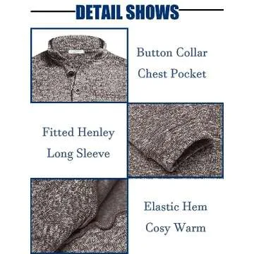 Stylish COOFANDY Men's Slim Fit Pullover Sweatshirt