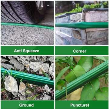 Durable 100ft Lightweight Garden Hose with Brass Connectors