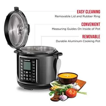 Chefman 6 Qt Multicooker Electric Pressure Cooker 9-in-1
