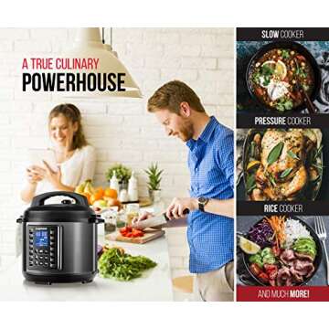 Chefman 6 Qt Multicooker Electric Pressure Cooker 9-in-1